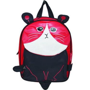 Imagem de Mochila Escolar Kids Gato Fofurinha CG31516 - ELLO, vermelho