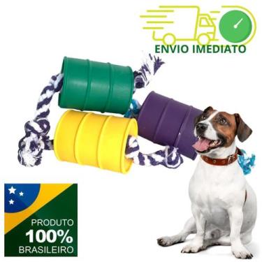 Imagem de Tambor com corda algodão brinquedo para cachorro pets - Bel Pet, Sorti