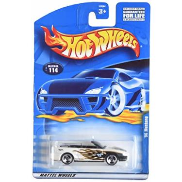 Imagem de Hot Wheels '96 Mustang, White/Black Flames 3 Spoke