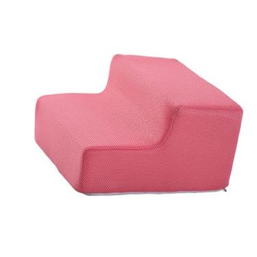 Imagem de Dualoai Rampa para animais de estimação de 2 degraus, inclinação suave, lavável, escada para cães, cama de escalada para gatinhos, sofá para animais de, Rosa