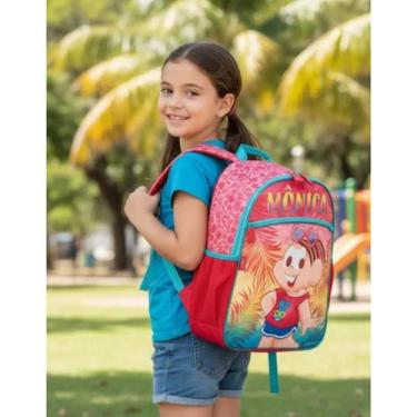 Imagem de Mochila Grande Escola Infantil Costas Reforçada Mônica Verão - Pacific
