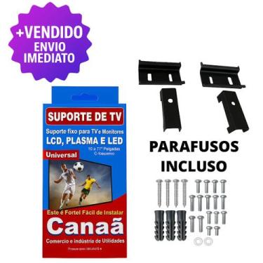 Imagem de Suporte Fixo de Parede para TV Universal Led Lcd C/ Buchas e Parafusos