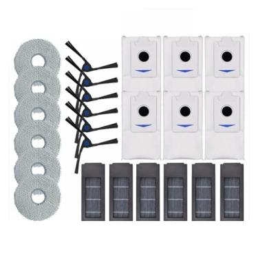 Imagem de Compatible With ECOVACS DEEBOT X2 Filter Mopping Wiping Side Brush Dust Bag Filter Vacuum Cleaner Sweeping Robot Sweeper Replacement(WHITE)