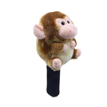 Imagem de YIJU Capa protetora para cabeça de taco de golfe em pelúcia de macaco, acessório divertido e adorável, anti-riscos, novidade fofa e engraçada para, Motorista