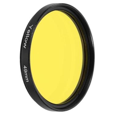 Imagem de PATIKIL Filtro de lente de 49 mm, filtros coloridos para arranhões, resina óptica circular rosqueada, acessórios de correção de cor para lente de fotografia de câmera, amarelo