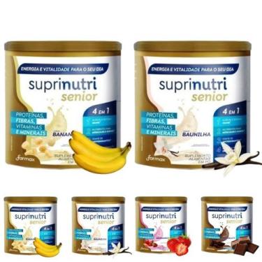 Imagem de Suplemento alimentar idoso suprinutri senior 2 latas sabores, BAUNILHA