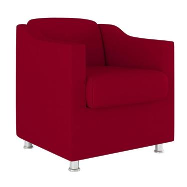 Imagem de Poltrona Para Recepção Decorativa Clinica Balaqui Decor Cor:Vermelho