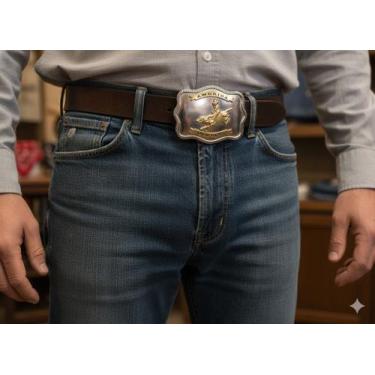 Imagem de Fivela Country Banhada Prata e Ouro America Cowboys