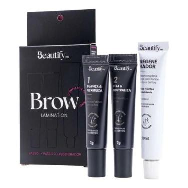 Imagem de Kit Brow Lamination Com 3 Passos Beautify Pro Passo 1, 2 e 3