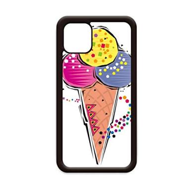 Imagem de Ilustração de elemento de bola de sorvete azul vermelha amarela para iPhone 12 Pro Max capa para Apple Mini Mobile Case