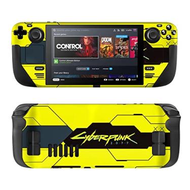 Imagem de DLseego Punk Steam Deck Skin Adesivo de Vinil Protetor Anti-Impressão Digital Resistente a Riscos Amine Japonês Capa de Desenho para Console de Jogos Steam 2021 Fácil de Aplicar - Amarelo