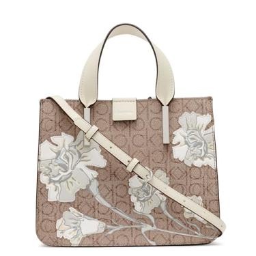 Imagem de Calvin Klein Bolsa tiracolo feminina Audrey Mini Bag, Amêndoa multifloral, One Size