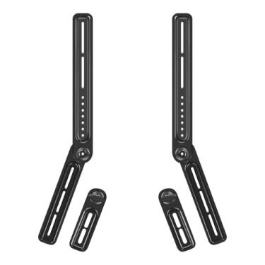 Imagem de Suporte universal TNP Soundbar sob TV ou acima - Suporte de suporte de TV Sound Bar serve para a maioria das marcas de alto-falantes de até 15 kg com placas ajustáveis e giratórias compatíveis com