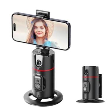 Imagem de Suporte de Celular 360° com Rastreamento Detecção Facial Automático Estabilizador Inteligente sem App Tripé para Celular Gravações Gimbal Ideal para Lives e Vídeos Premium