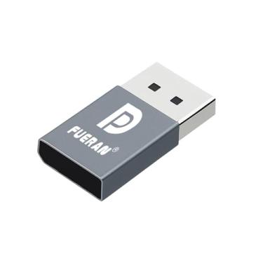 Imagem de FUERAN Adaptador de exibição virtual 4K 60Hz USB-C Tipo-C DDC EDID fictício plugue fantasma sem cabeça emulador 2K1080P@60Hz (DP-1080P-60Hz-1P-hui)