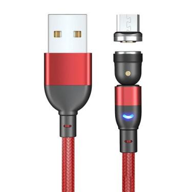 Imagem de Micro Usb 540 3a Cabo de Dados Magnético Rotativo de Carregamento Rápi