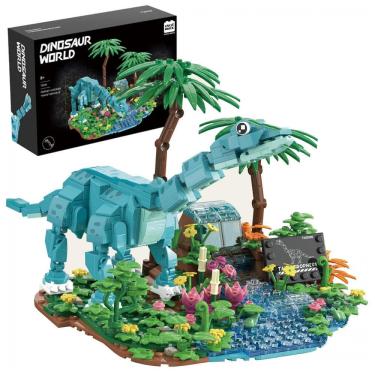 Imagem de Kit STEM Mundo dos Dinossauros UNCLE BRICK Brachiosaurus com 559 Peças para Montagem de...