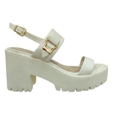Imagem de Sandalia Feminina Ramarim SaltoTratorada Off Fivela 2454206-Feminino