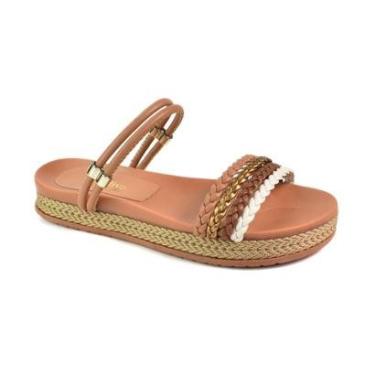 Imagem de Sandália Godiva Plataforma Tiras Trançadas Feminina-Feminino