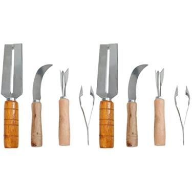 Imagem de 8 Peças Ferramenta Removedor De Haste Descascador Abacaxi