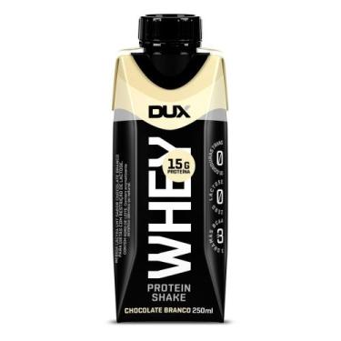 Imagem de Bebida Láctea Uht Whey Protein Shake Dux Sabor Chocolate Branco Com 15