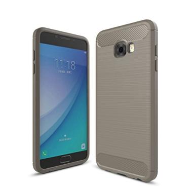 Imagem de Capa para Samsung Galaxy C5, toque macio, proteção total, anti-arranhões e impressões digitais + capa de celular resistente a arranhões para Samsung Galaxy C5