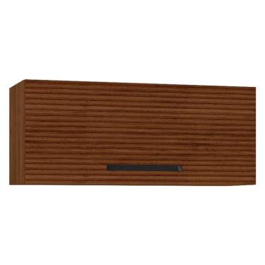 Imagem de Armário Aéreo Geladeira Ametista 70 cm Nogueira Ripado - Kits Paraná