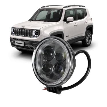 Imagem de Kit 4 Farol De Milha / Auxiliar Redondo 4 Led 12w - MAFREET