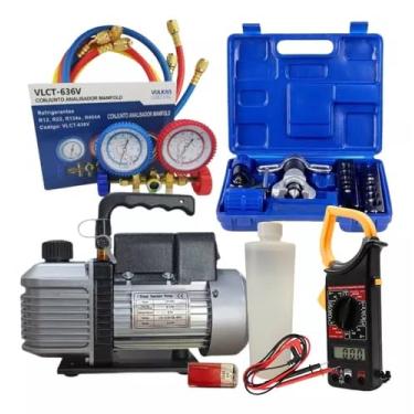Imagem de Kit Básico Refrigeração Bomba De Vácuo Manifold Flangeador
