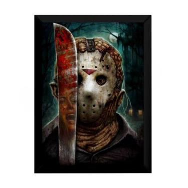 Imagem de Quadro Sexta-feira 13 Jason Voorhees Terror Arte Moldurada - Fanarte