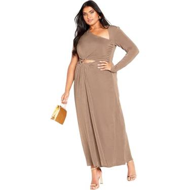 Imagem de City Chic Maxi Paola feminina plus size, Mocha, 50