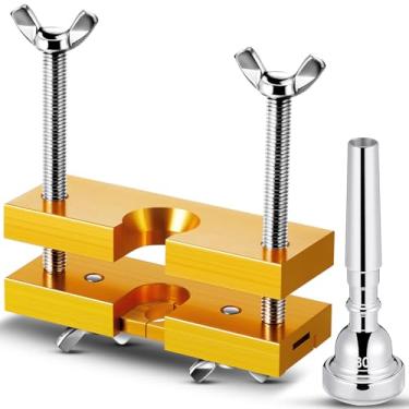 Imagem de Maasechs 2 peças de extrator de bocal de trompete com bocal de trompete 3C prateado removedor de bocal de trompete ajustável ferramenta extrator de bocal para instrumentos de sopro iniciantes e