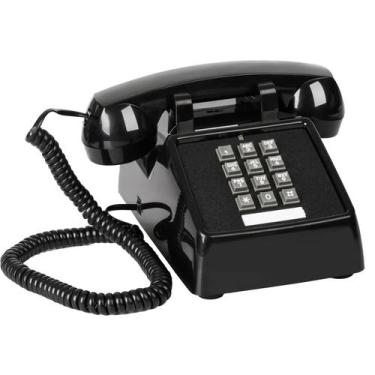 Imagem de Telefone Fixo com Fio Sangyn Classic - Design Vintage Retro Preto