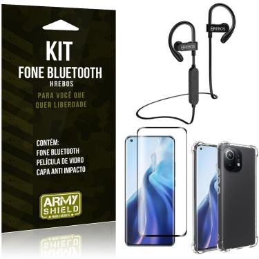 Imagem de Kit Xiaomi Mi 11 Fone Bluetooth HS188 + Película 3D + Capa Anti Impacto - Armyshield
