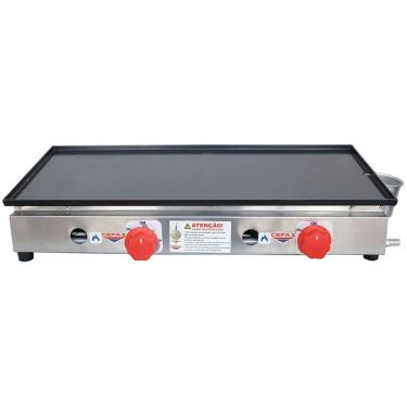 Imagem de Chapa A Gás Cefaz 60 Cm Baixa Pressão 2 Queimadores Cs-02