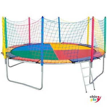 Imagem de Cama Elástica 3,66m Chicoplay Colorida Nacional