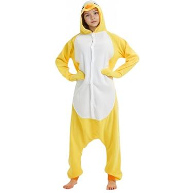 Imagem de LandRosy Pijama de pelúcia unissex de animais para dormir (frango-120)