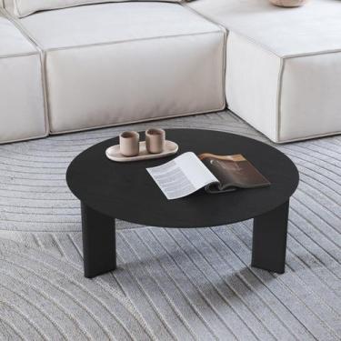 Imagem de Mesa de Centro Orgânica Chanfrado Pé Madeira Complementos - Artesano M