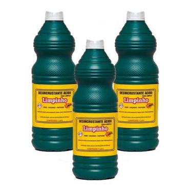 Imagem de Kit 3 Desincrustante Piso Azulejo Limpinho Linhal 1 Litro cada