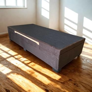 Imagem de Cama Box Baú Solteiro Suede Luxo - Suíte Imperial - Acabamento Reforçado, Amplo Espaço (188x88x44cm, Suede Marrom)