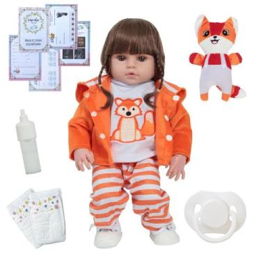 Imagem de Boneca Reborn Bebê Realista Raposinha Corpo de Silicone - Cegonha Rebo