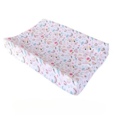 Imagem de Trocador De Fraldas Anatômico Impermeável Menina Menino Para Cômoda e Berço (Arco Íris)