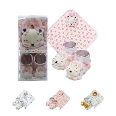 Imagem de Kit Maternidade Enxoval Bebê Naninha E Pantufa Fofa Bichinho (CHAMEGO)