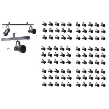 Imagem de Kit 90 Spot Trilho Perfilado Eletro calha Par20 Bulbo OL7 - Hiperlight