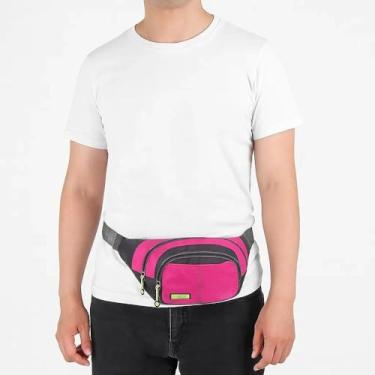 Imagem de Bolsa de cintura masculina com alça ajustável – bolsa transversal e quadril para viagens, viagens, caminhadas, corrida – bolsa de cinto minimalista para telefone, carteira, chaves