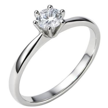 Imagem de Anel Solitário Aliança Prata Cravejado De Zircônia Aço Inox - Nevatto 