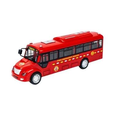 Imagem de Brinquedo Educacional Infantil Ônibus Escolar De Inércia 1:30 Com Som,
