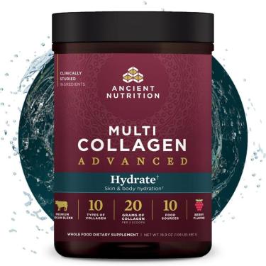 Imagem de Proteína de colágeno em pó Ancient Nutrition Hydrate 30 porções-Unissex
