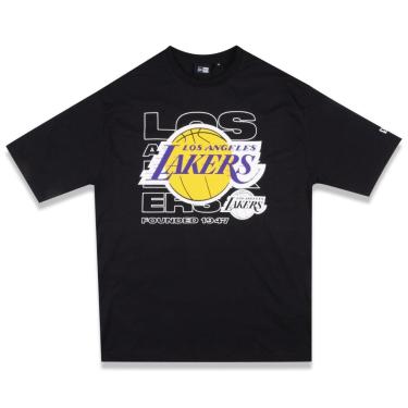 Imagem de Camiseta New Era Regular Los Angeles Lakers NBA Preto-Masculino