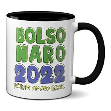 Imagem de Caneca Presidente Bolsonaro 2022 Pátria Amada Brasil (Preta)